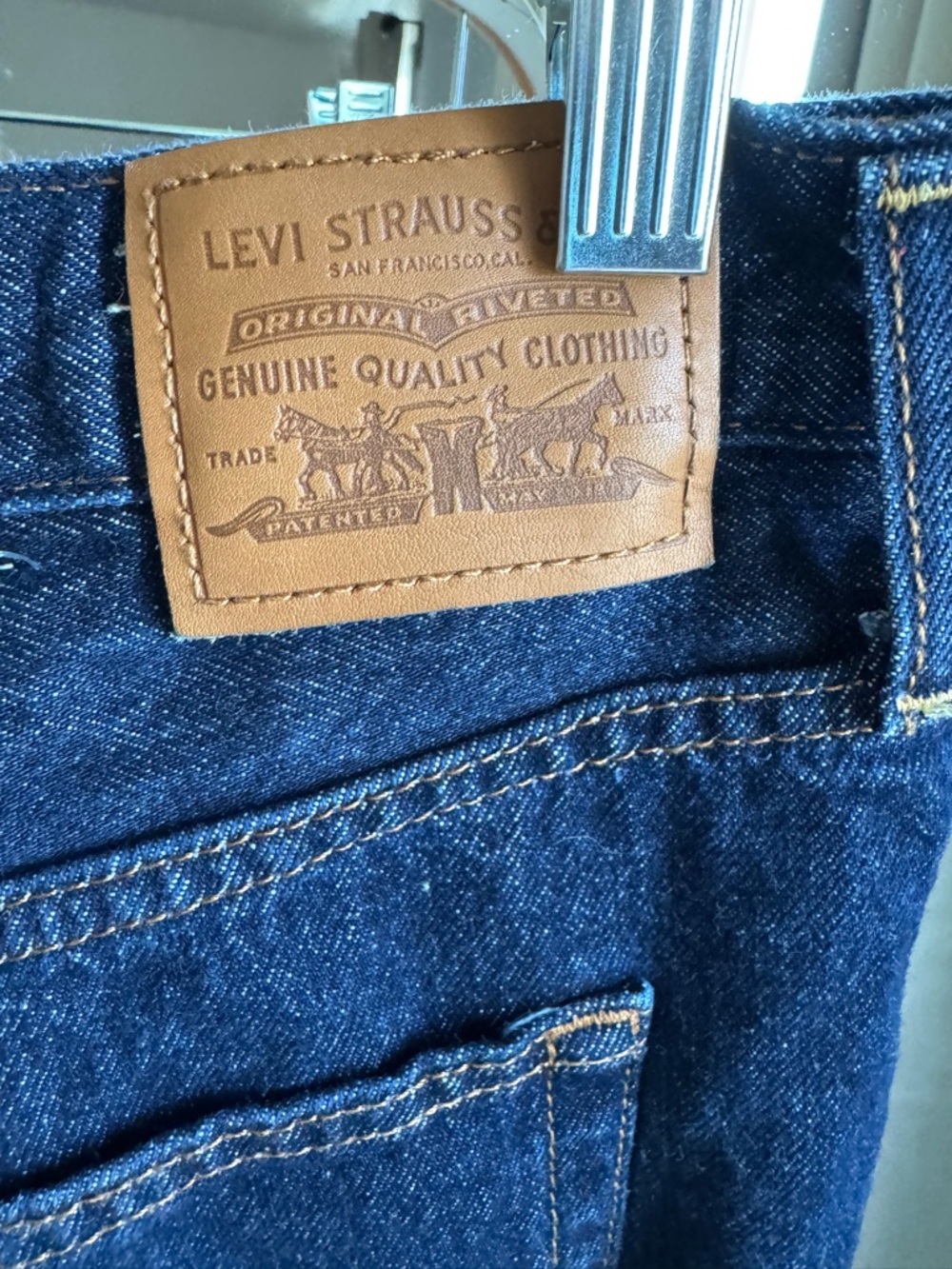 Levi's Dark Indigo High-Rise Wide-Leg Jeans - Picture 5 of 5
